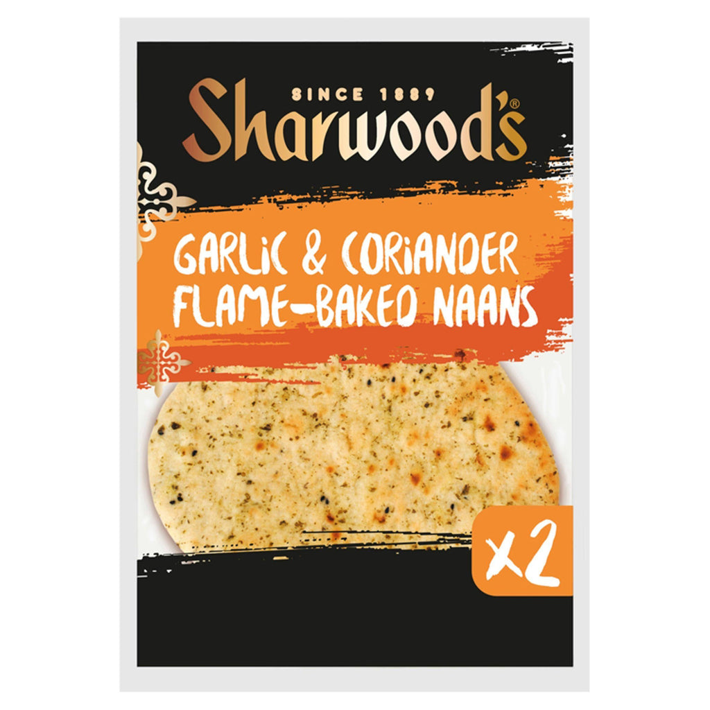 Sharwood's Garlic & Coriander Naan Breads x2