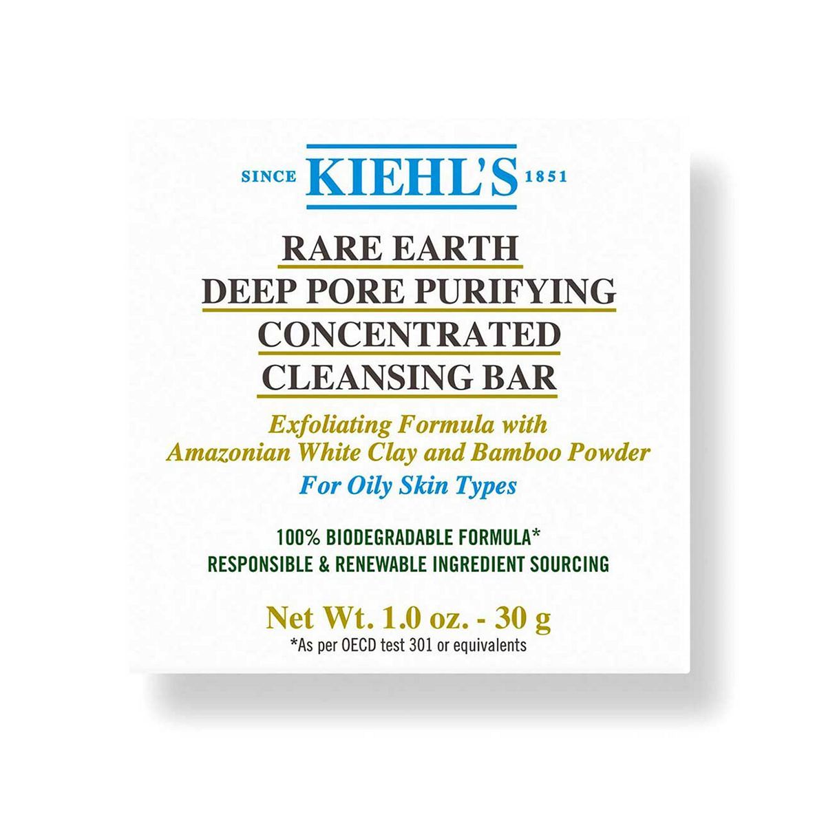 Kiehl's Rare Earth Deep Pore Detoxifying Concentrated Cleaning Bar 100g