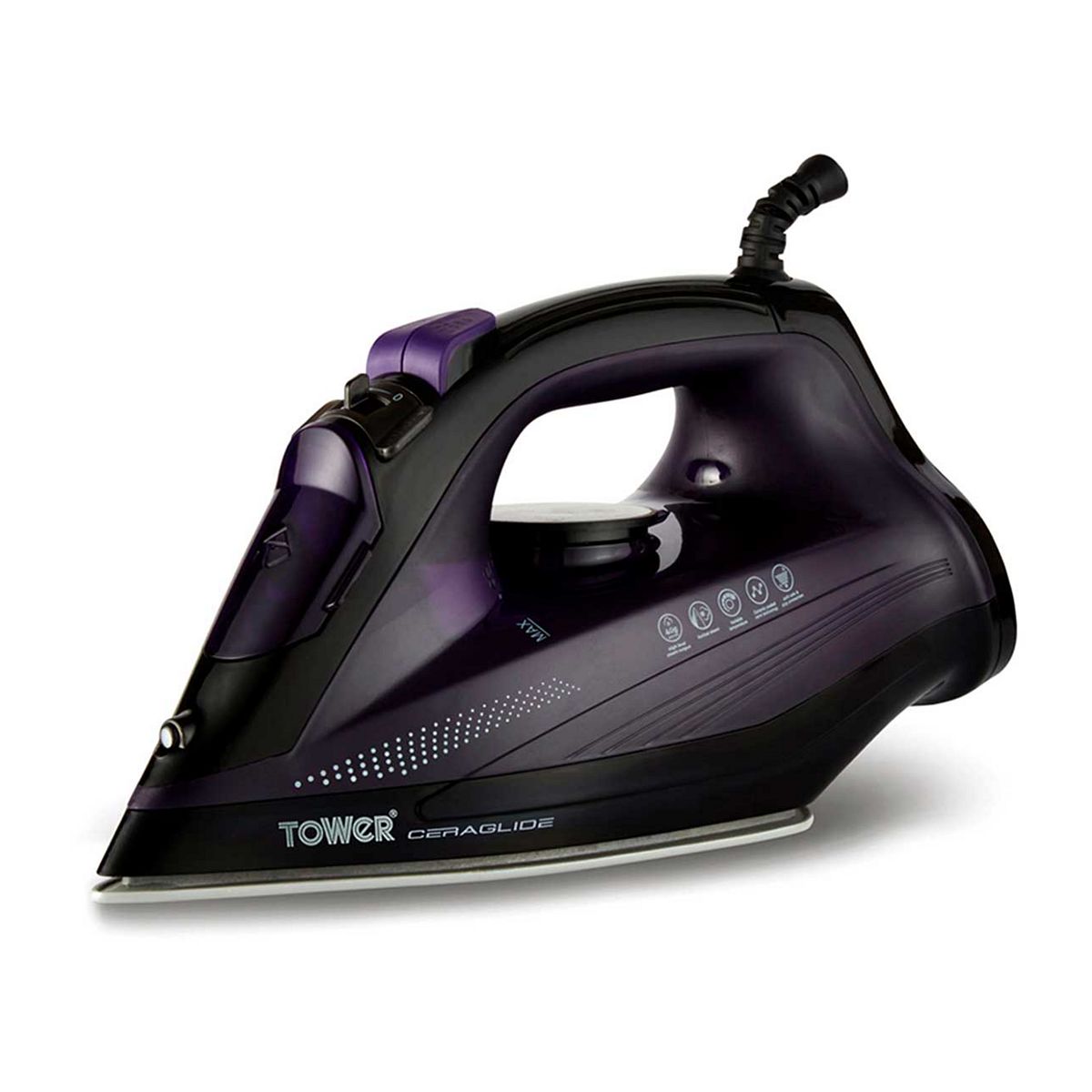 Tower Ceraglide 2600W Steam Iron Purple GOODS Boots   