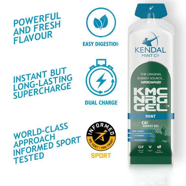 KMC NRG Gel+ Mint Caffeine Flavor Bundle 48 x 70g