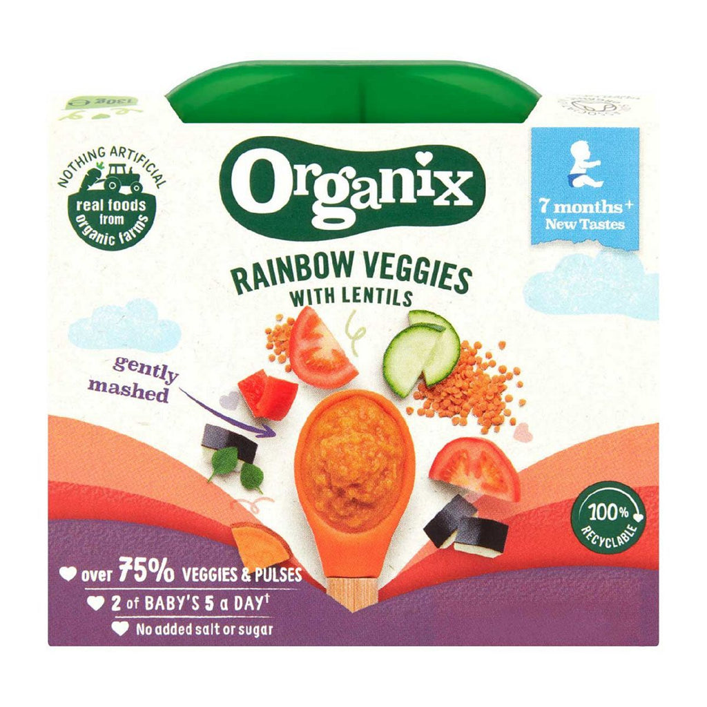 Organix Rainbow Veggies with Lentils 130g