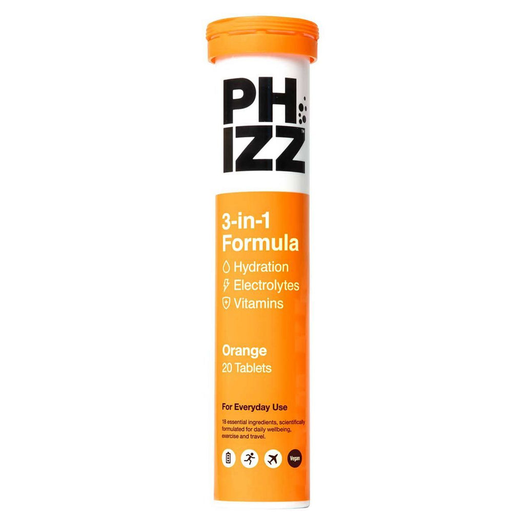 Phizz Orange 3-in-1 Hydration, Electrolytes and Vitamins Effervescent Tablets - 20 Tablets