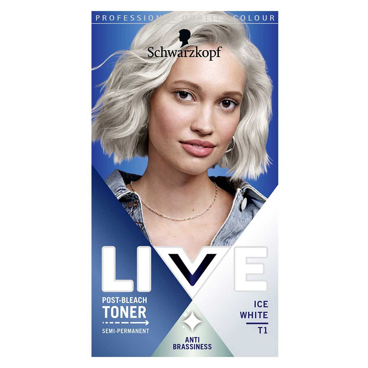 Schwarzkopf LIVE Ice White Hair Toner Post Bleach Semi-Permanent T1 GOODS Boots   