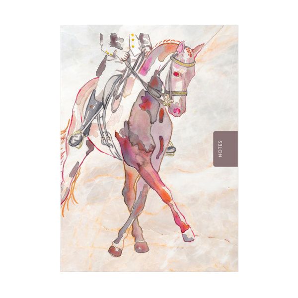 Deckled Edge Dressage Horse Notebook (A6)