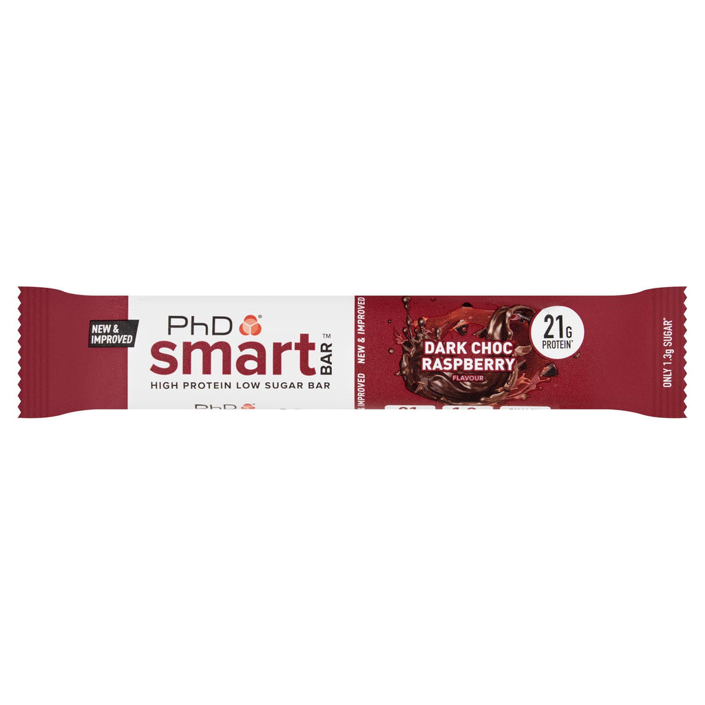 PhD Dark Choc Raspberry Flavour Smart Bar 64g