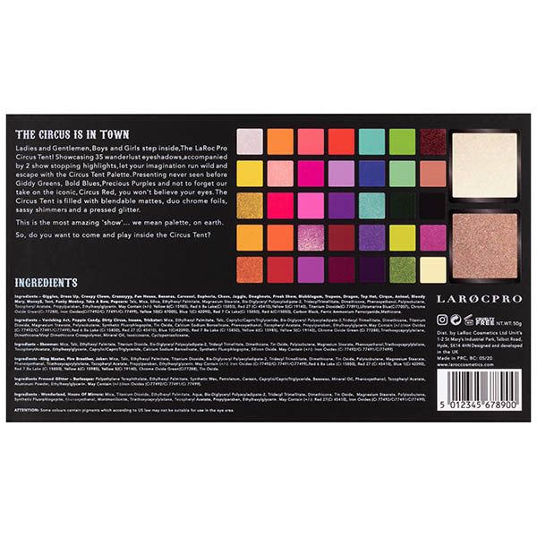 LaRoc Pro The Circus Tent - 37 Colour Palette - Eyeshaodw GOODS Superdrug   