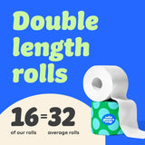 Who Gives A Crap Classic Soft Double Length Toilet Roll   16 per pack