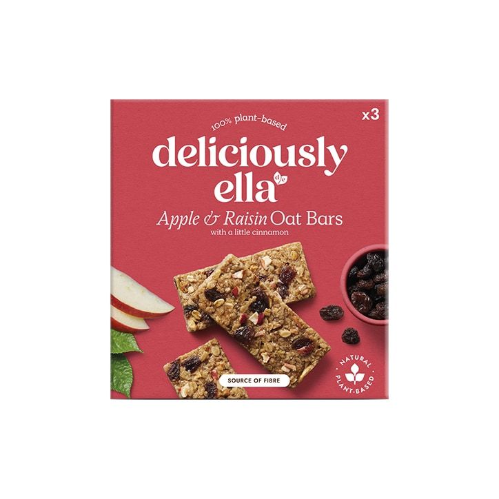 Deliciously Ella Apple Raisin &amp;amp; Cinnamon Oat Bar Multipack 3 x 50g Apple &amp;amp; Raisin