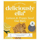 Deliciously Ella Lemon &amp;amp; Poppy Seed Oat Bars   3 x 50g