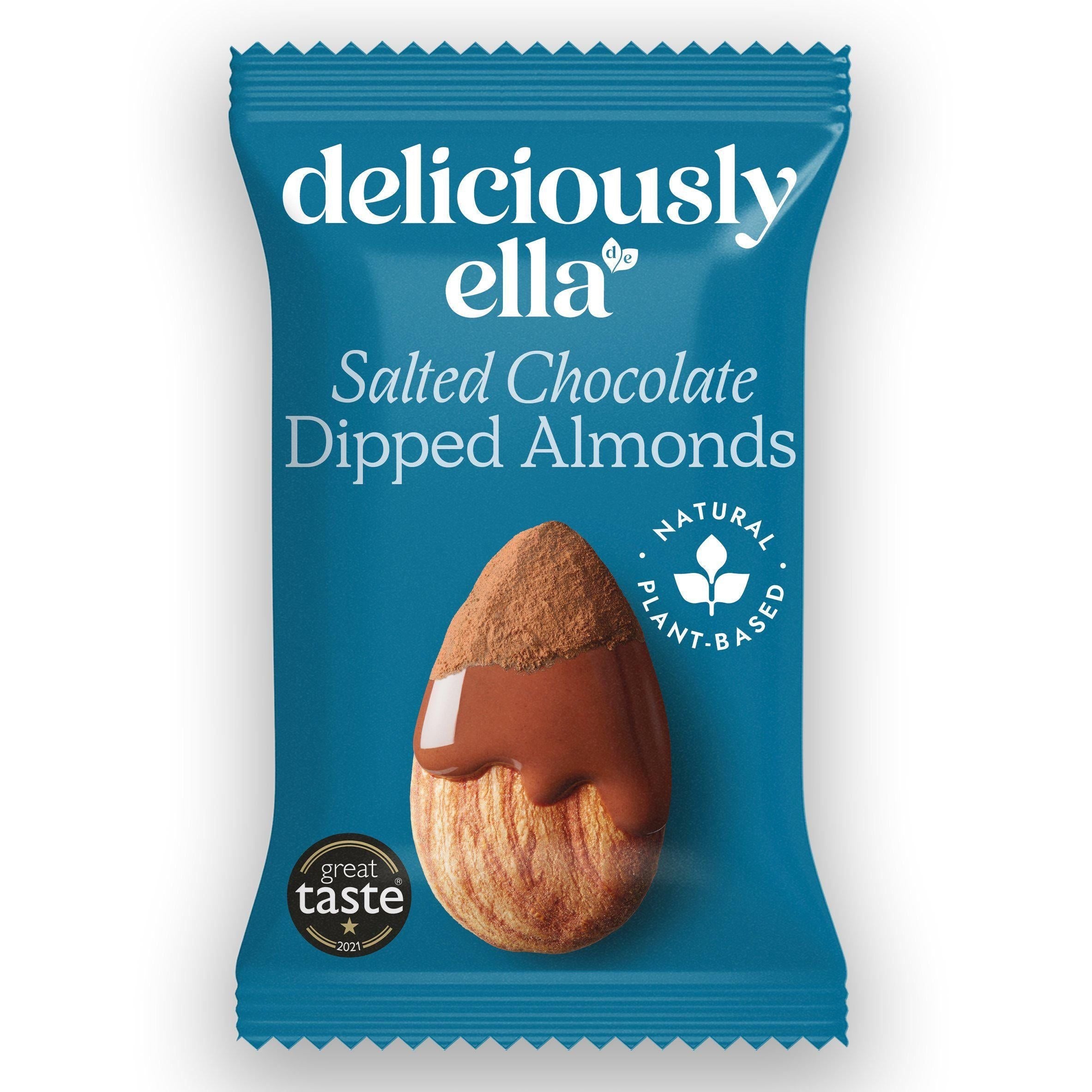 Deliciously Ella Salted Chocolate Dipped Almonds with Moreish Cocoa Dusting 30g