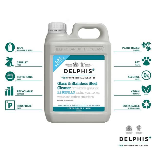 Delphis Eco Glass and Stainless Steel Cleaner   2L