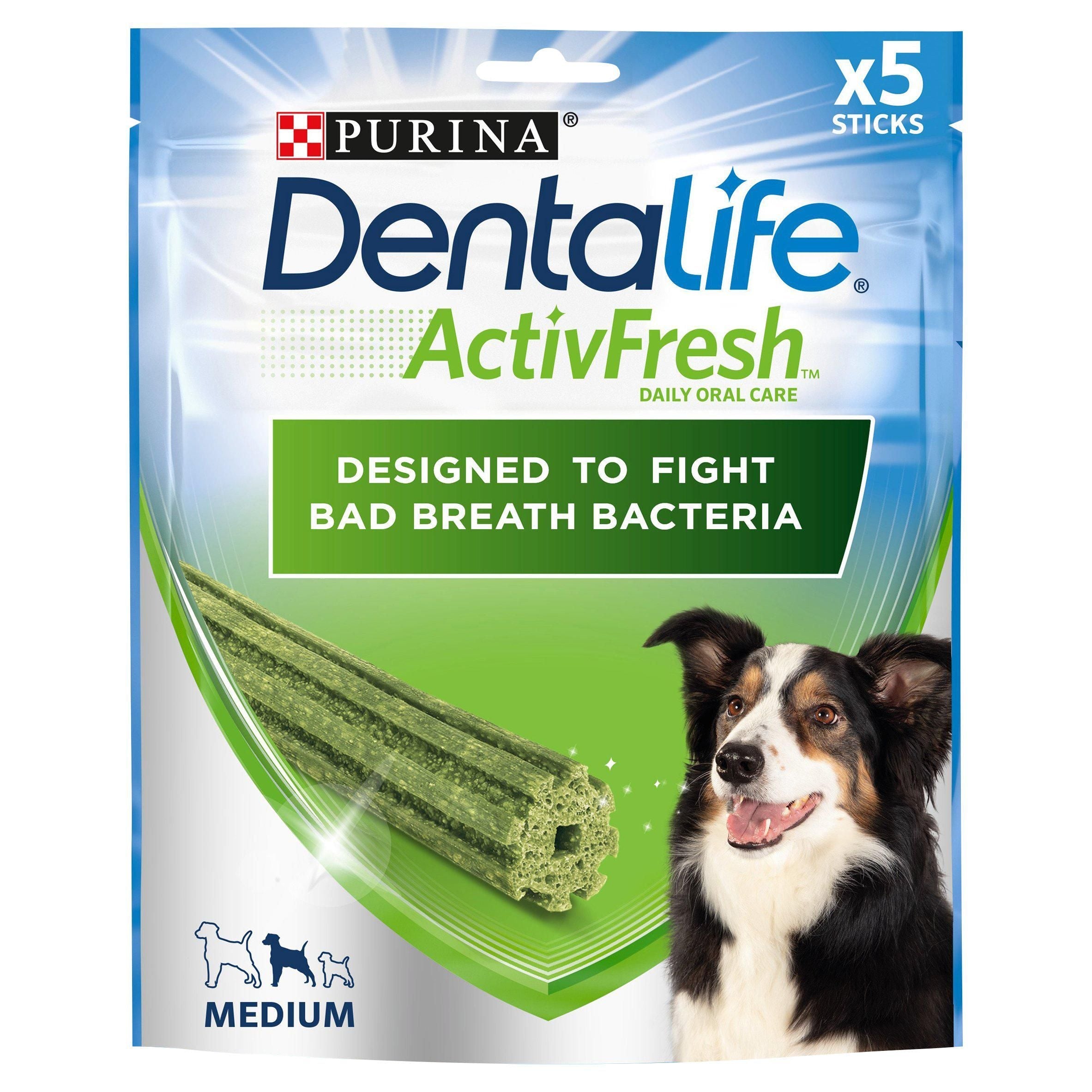 Dentalife Activfresh Medium Dog Treat Dental Chew Stick x5