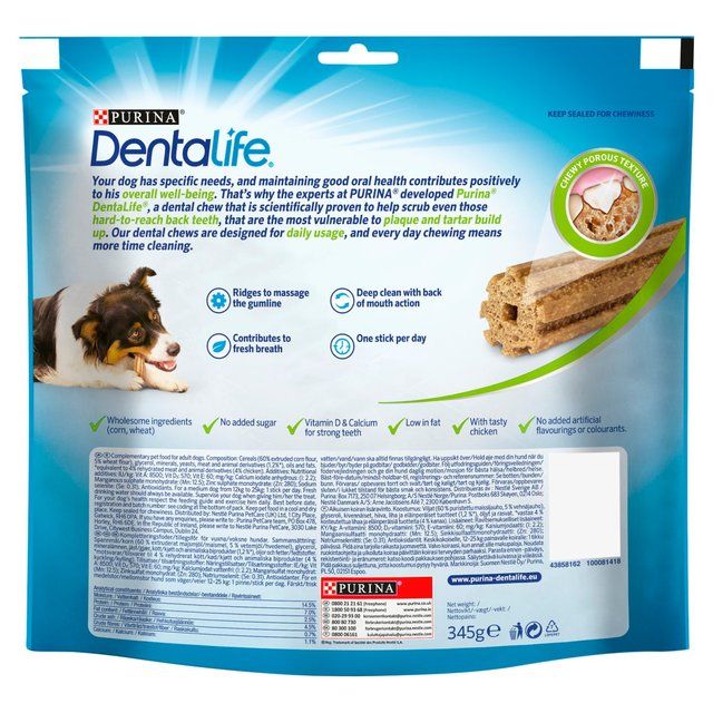 Dentalife Medium Dental Chicken Dog Chews    345g