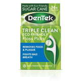 DenTek ECO Triple Clean Floss Picks   36 per pack