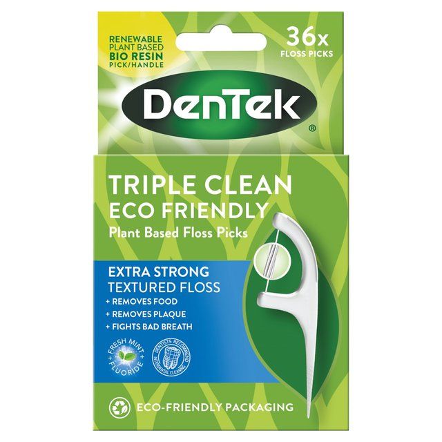 DenTek ECO Triple Clean Floss Picks   36 per pack