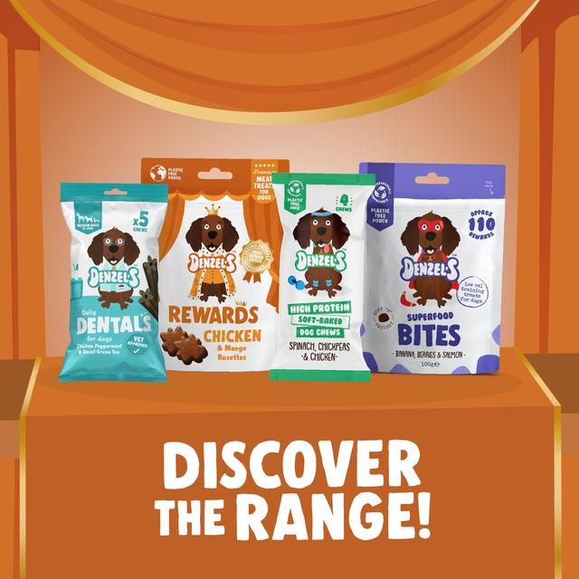 Denzel's Meaty Rewards Chicken &amp;amp; Mango Rosettes Dog Treats   70g