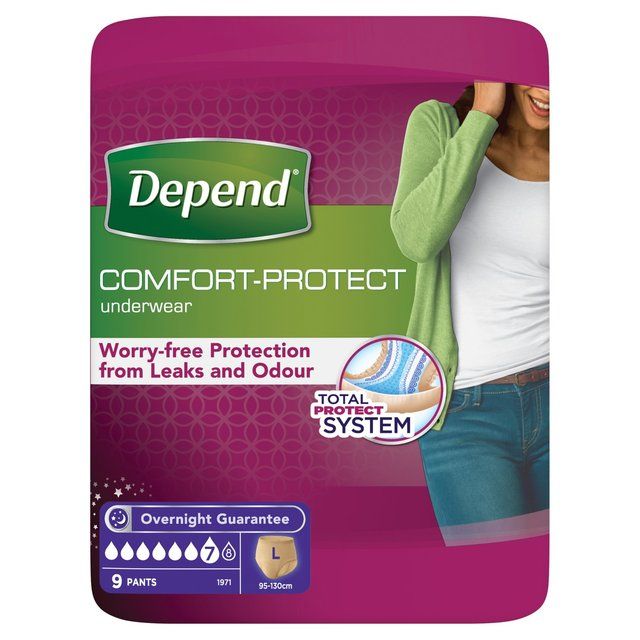 Depend Comfort Protect Large Incontinence Pants Women   9 per pack