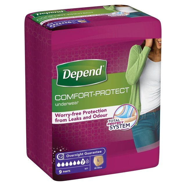 Depend Comfort Protect Large Incontinence Pants Women   9 per pack