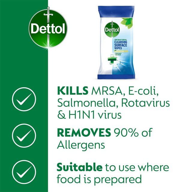 Dettol Antibacterial Biodegradable Multi Surface Cleansing Wipes   3 x 110 per pack