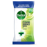 Dettol Antibacterial Cleansing Surface Wipes Lime &amp;amp; Mint 110 Large Wipes