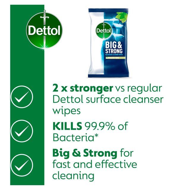 Dettol Big &amp;amp; Strong Limescale Bathroom Cleaning Wipes   25 per pack