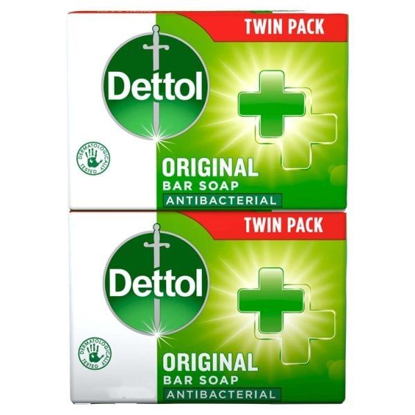 Dettol Original Antibacterial Hand Soap Bar 2 X 100g