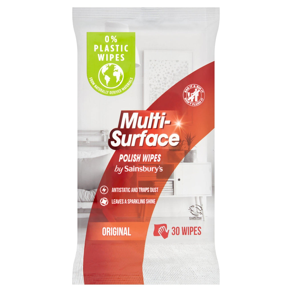 Sainsbury's Multi-surface Polish Wipes x30