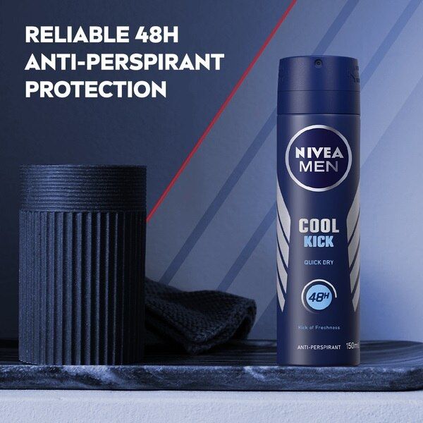 NIVEA MEN Anti-Perspirant Deodorant Spray, Cool Kick, 150ml GOODS Superdrug   