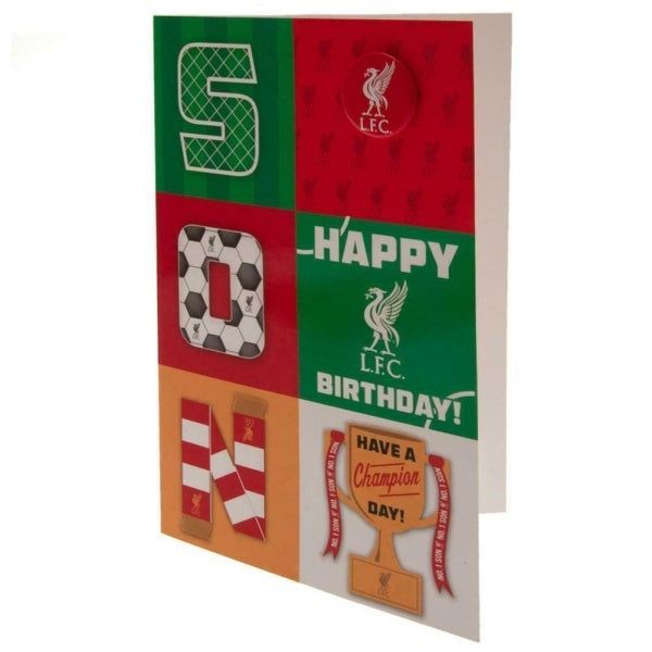 Liverpool FC Son Birthday Card (23cm x 15cm)