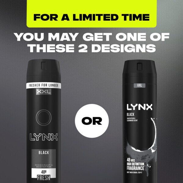 Lynx Deodorant Aerosol Bodyspray Xxl Black 250ml GOODS Superdrug   