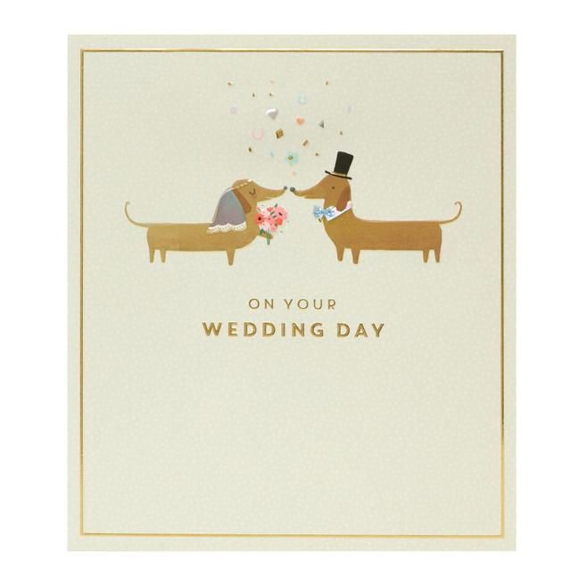 Sausage Dog Wedding Card Miscellaneous M&S   