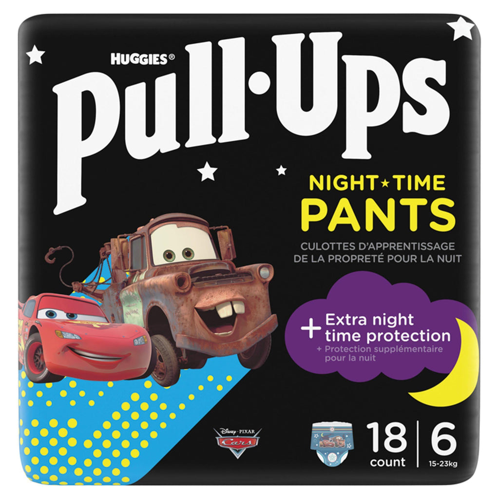 Huggies Pull Ups Night Time Pants for Boys & Girls Size 6, 15kg+ x18