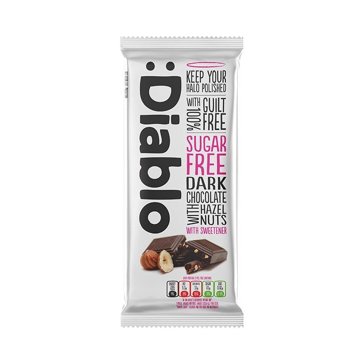 Diablo Sugar Free Dark Chocolate with Hazelnuts Bar 85g