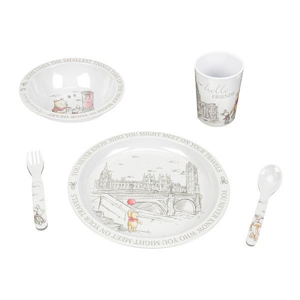 Disney 5 Piece Melamine Crockery Set - Christopher Robin