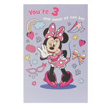 Disney Age 3 Minnie Mouse Birthday Card