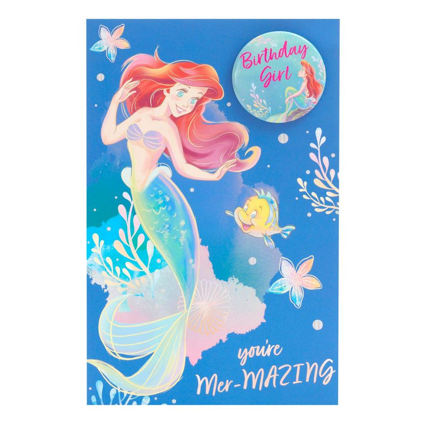 Disney Little Mermaid Birthday Girl Card