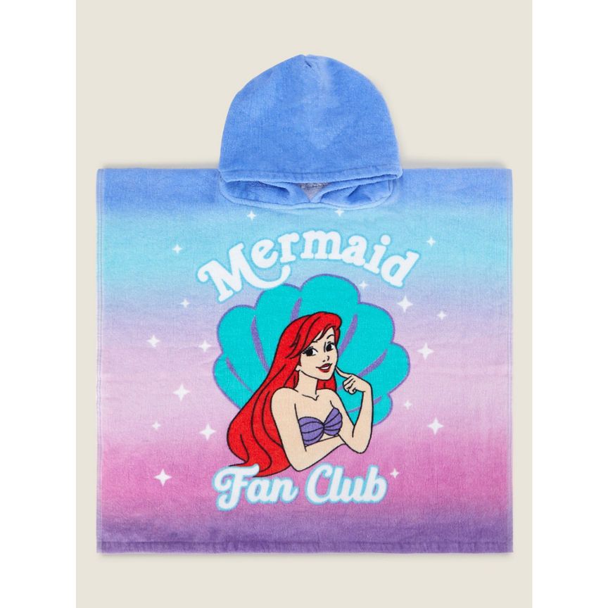 Disney Little Mermaid Printed Cotton Poncho