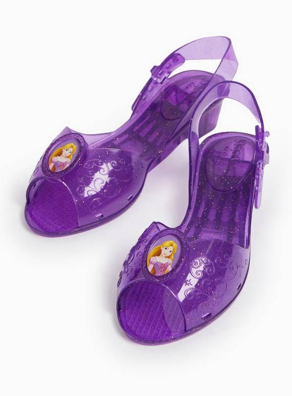 Disney Rapunzel Purple Heeled Jelly Shoes One Size