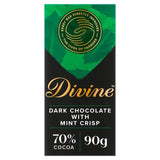 Divine 70% Dark Chocolate with Mint Crisp   90g