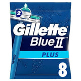 DNR Gillette Blue II Plus Men's Disposable Razors x8