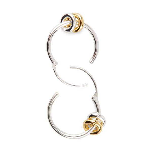 DNR Superdrug Premium Sterling Silver Double Hoop 5MM Hoops