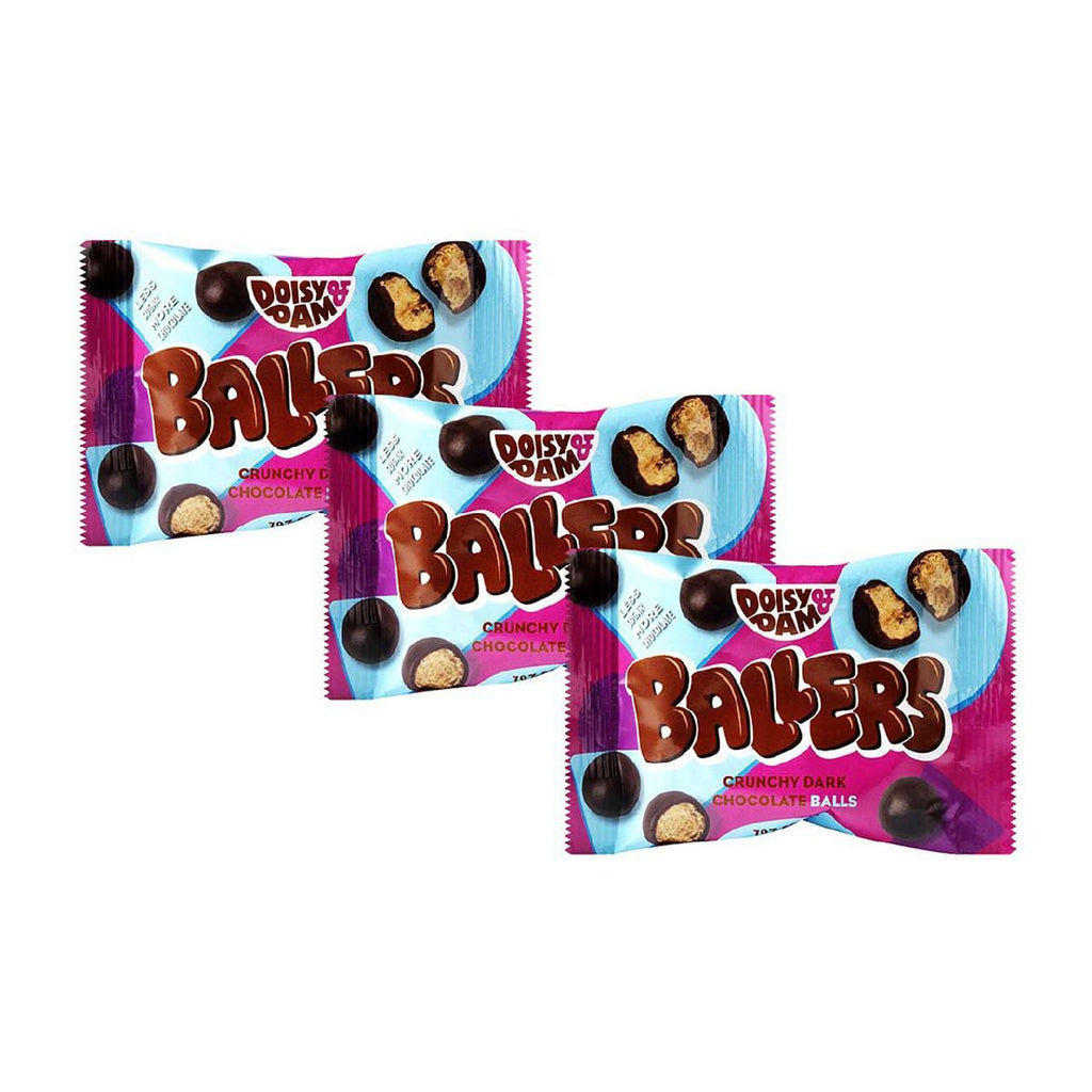 Doisy & Dam Dark Chocolate Ballers Bundle - 25g x 3