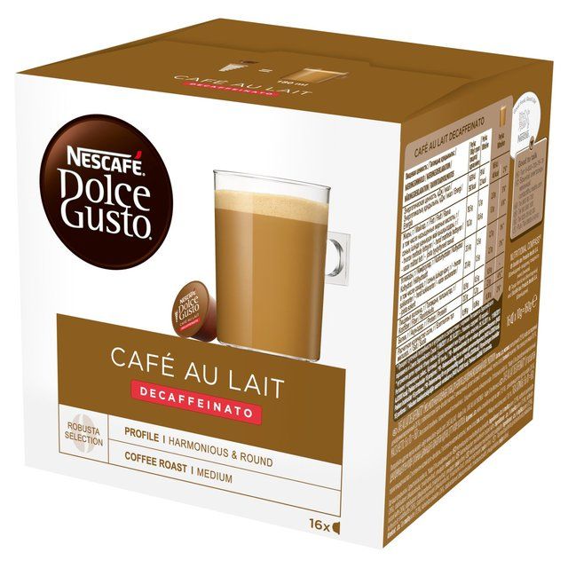 Dolce Gusto Cafe Au Lait Decaf   16 per pack