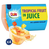 Dole Tropical Fruit In Juice Fruit Snacks 4x113g