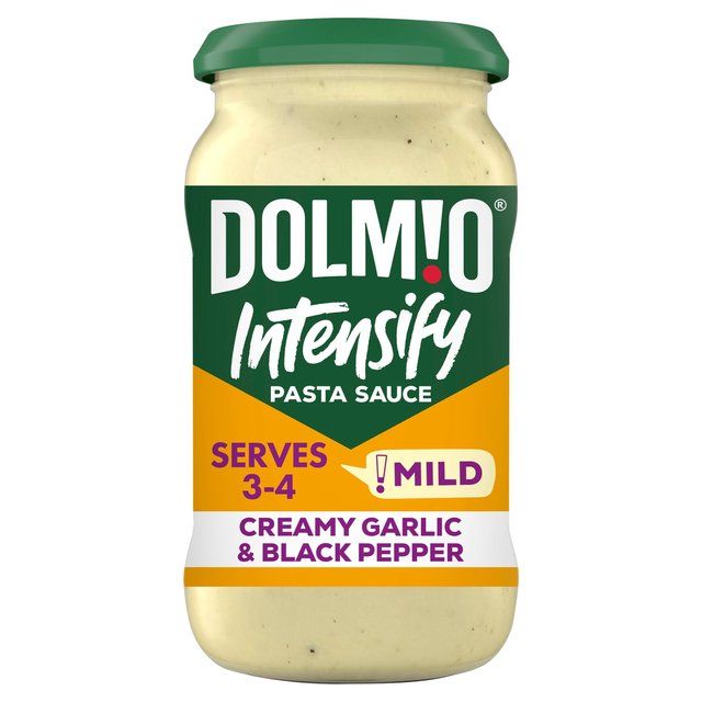 Dolmio Intensify Mild Creamy Garlic &amp;amp; Black Pepper Pasta Sauce   390g