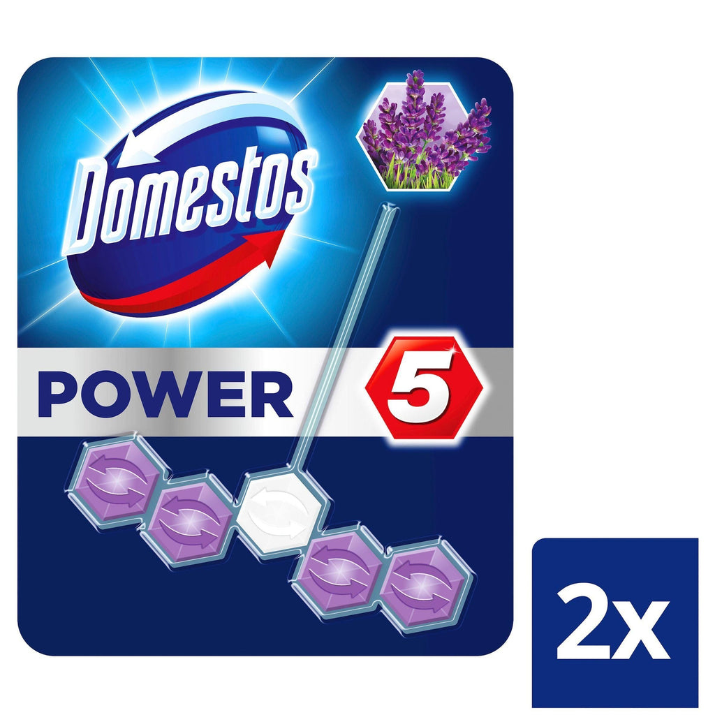 Domestos Lavender Toilet Rim Block 2x55g