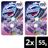 Domestos Power 5 Toilet Rim Block Lavender   2 per pack