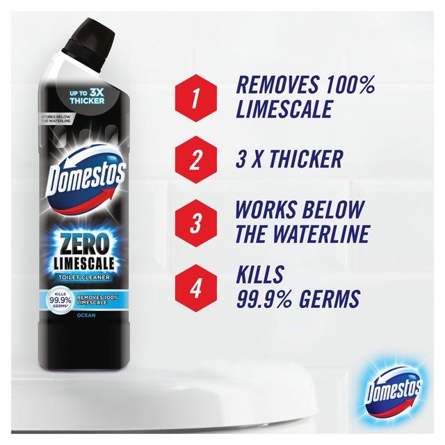 Domestos Zero Limescale Toilet Cleaner Ocean    750ml