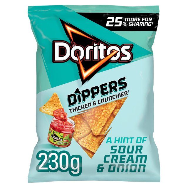 Doritos Dippers Hint of Sour Cream & Onion Tortilla Chips Sharing Bag   230g