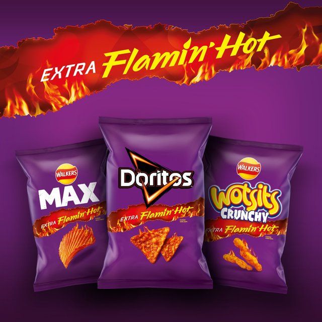 Doritos Extra Flamin' Hot Sharing Bag Snacks   163g